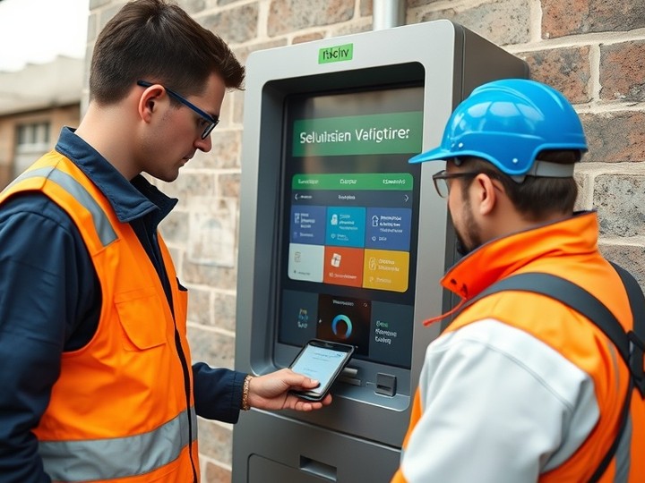 Terminal de autoservicio operativo en una sucursal